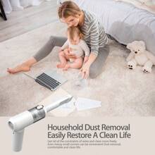 Wireless Air Purifier Portable Car Vacuum Cleaner & Air Compressor Powerful Wireless Charging Dust Cleaning Gun - White - View 3