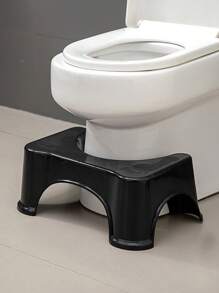 1pc Toilet Stool With Footrest For Bathroom, Home Use - Black - View 3