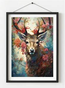 2入組diy 5d全鑽動物馬賽克畫,無框鑽石畫套件裝飾