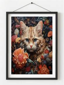 2入組diy 5d全鑽動物馬賽克畫,無框鑽石畫套件裝飾