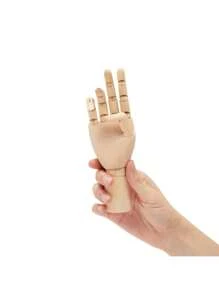 Bright Creations Wooden Hand Model, 7 in Right Hand Art Mannequin Figure with Posable Fingers for Drawing School, Practice, Supplies, Hand Jewelry Display, Decoration, Sketching