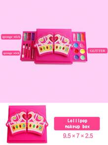 Kids Makeup Set Washable Kids Makeup Set Best Makeup Toys For Girls Makeup Set Gift(Eye shadow colors are shipped randomly) - Pink - View 4