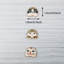 10 cái Dễ thương Họa tiết động vật Kim loại Vật rủ xuống DIY Làm đồ trang sức Vật rủ xuống Phụ kiện - phong cách3 - Xem 6