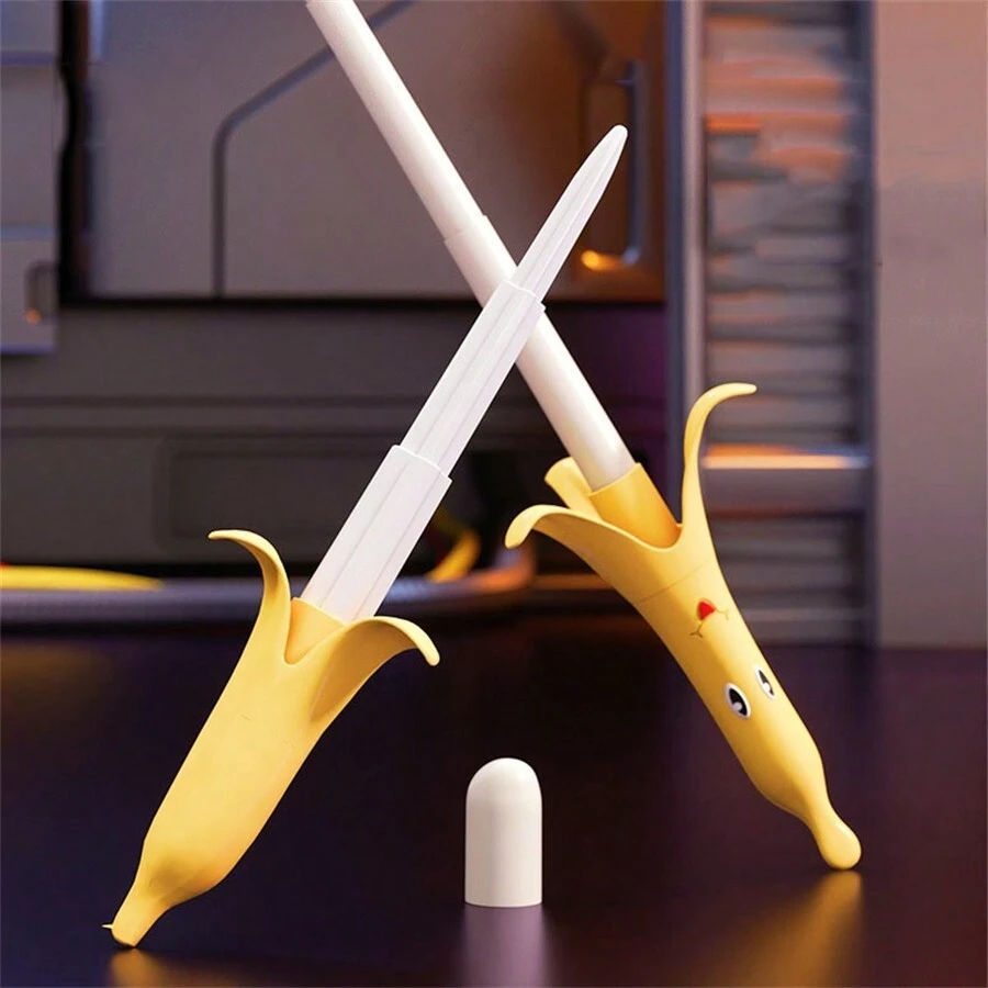 1入組3d重力伸展香蕉劍迷你與大尺寸香蕉伸展劍,創意解壓玩具 - 黃色 - 查看 1