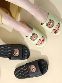Sandalias Antideslizantes Unisex, Diseño Ositos. Chanclas Ligeras Y Altamente Resistentes. - Negro - Ver 4