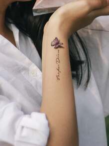 30sheets Multicolor Cartoon Flowers & Animals Design Combination Waterproof Temporary Tattoo Stickers For Shoulder, Neck, Collarbone, Hand - Multicolor - View 7