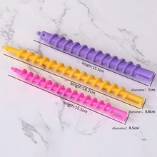 1包(20入)通用螺旋髮捲器(熱/冷氣燙棒),任意隨機顏色,適用於美髮沙龍使用