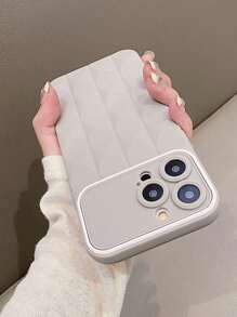 1個3d巧克力造型手機殼,適用於 Iphone Xr 11 12/12pro 13promax 15pro,減壓柔軟手機保護殼 - 灰色 - 查看 4
