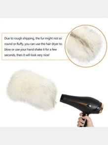 1 件裝女式純白色蓬鬆加厚保暖漁夫帽,適合秋冬季節 - 白色 - 查看 6