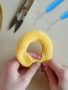 Conjunto De 8 Ganchos Para Crochet Azul Y Agujas De Tejer - Azul - Ver 2