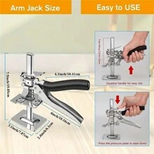 1pc Cabinet Lifter Jack For Easy Moving And Lifting, Adjustable Tile Height Lifter For Laying Floor & Wall Tiles - Silver - View 5