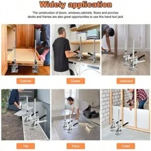 1pc Cabinet Lifter Jack For Easy Moving And Lifting, Adjustable Tile Height Lifter For Laying Floor & Wall Tiles - Silver - View 10