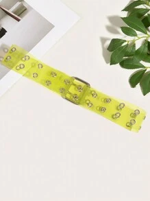 1條銀色扣環黃色tpu腰帶 - 黃色 - 查看 3