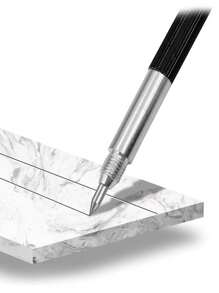 Glass Double-ended Scribing Pen, Ceramic Tile Metal Marker, Iron Engraving Scribing Pen - Silver - View 5