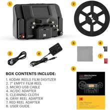 Kodak REELS 8mm & Super 8 Film Digitizer With Big 5" Screen, Film Scanner Converts Film To Digital MP4 Files, Film To Digital Converter For Viewing, Sharing & Saving On SD Card For 3" 4" 5" 7" & 9" Reels - Black - View 6