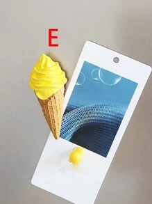 1入組冰激淩形狀冰箱貼 - 彩色 - 查看 6