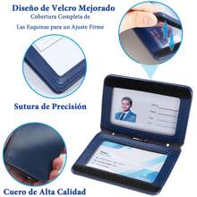 ANTSAY Porta Gafete con Cordón Desmontable,Porta Credencial Gafete para Hombre y Mujer,Ventana Transparente,Gafete para Oficina,Identificación,Escolar,Licencia de Conducir,Profesores,Policías - Negro - Ver 2