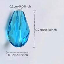 5 X 7毫米水滴形直孔玻璃珠,diy串珠材料,流蘇水晶珠子,用於時尚珠寶製作