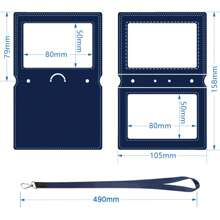 ANTSAY Porta Gafete con Cordón Desmontable,Porta Credencial Gafete para Hombre y Mujer,Ventana Transparente,Gafete para Oficina,Identificación,Escolar,Licencia de Conducir,Profesores,Policías - Negro - Ver 4