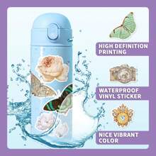 50張花卉、植物、蝴蝶、動物防水塗鴉貼紙,適用於行李箱、水瓶、摩托車、筆記本電腦、安全帽、滑板、桌子等 - 彩色 - 查看 5