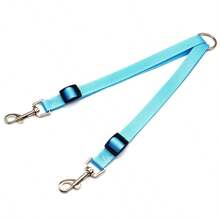 1pc Adjustable Multifunctional Dual Head Pet Leash For Cats & Dogs, Suitable For Small And Medium Sized Pets, Daily Use, Car Travel, Safety Harness, Hands-Free, Outdoor Activities - Baby Blue - View 2