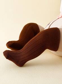 3 Pares De Calcetines Altos De Bebé De Color Sólido - Multicolor - Ver 6