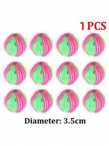 1pc Washing Machine Filter Floating Lint Hair Remover Catcher Reusable Laundry Balls Dirty Collection Fluff Cleaning Ball - red green - View 4
