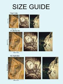 3 件復古藝術海報適用於客廳、書房、浴室、酒吧牆壁裝飾、無框帆布畫、家居裝飾 - 彩色 - 查看 5