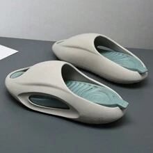 Summer New Men's Thick-soled Slip-on Anti-slip And Wear-resistant Outdoor Beach Sandals - Grey - View 5