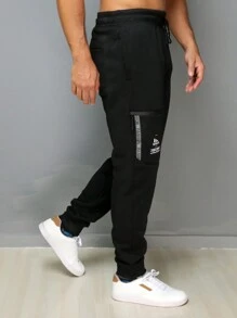 Men Sweatpants - 黑色 - 查看 7