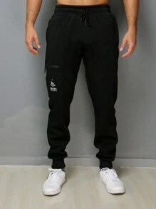 Men Sweatpants - 黑色 - 查看 2