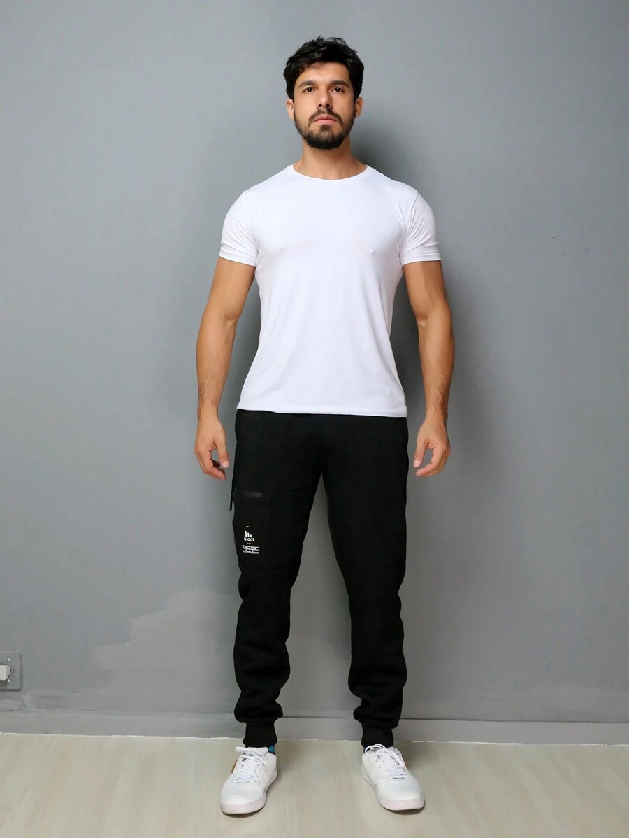Men Sweatpants - 黑色 - 查看 1