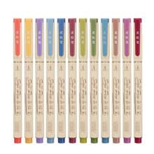 3入組/盒柔軟筆刷筆組,適用於書法、繪畫、手寫,柔軟筆尖、多種顏色,學校和辦公室文具用品