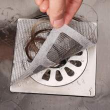 5/15/30/50Pcs Disposable Floor Drain Sticker Bathroom Hair Catcher Stopper Shower Drain Cover Anti-Blocking Kitchen Sink Strainers Bathroom Mesh Stickers Cleaning Tool-Christmas Thanksgiving Gifts For Family And Friends,Garden Tools - Grey - View 9