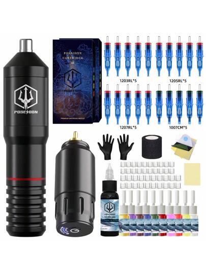 タトゥーキット タトゥーガン 完全ワイヤレスタトゥー マシン キット 2