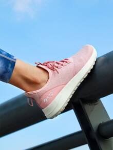 STQ Tennis Shoes Womens Slip On Walking Sneakers With Arch Support - MÀU HỒNG NHẠT - Xem 4