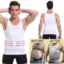 Faja Hombre Camiseta Reductora Modeladora, 3pzs Camisetas Faja Reductora Moldeadora Playera Deportiva - Blanco y Negro - Ver 6
