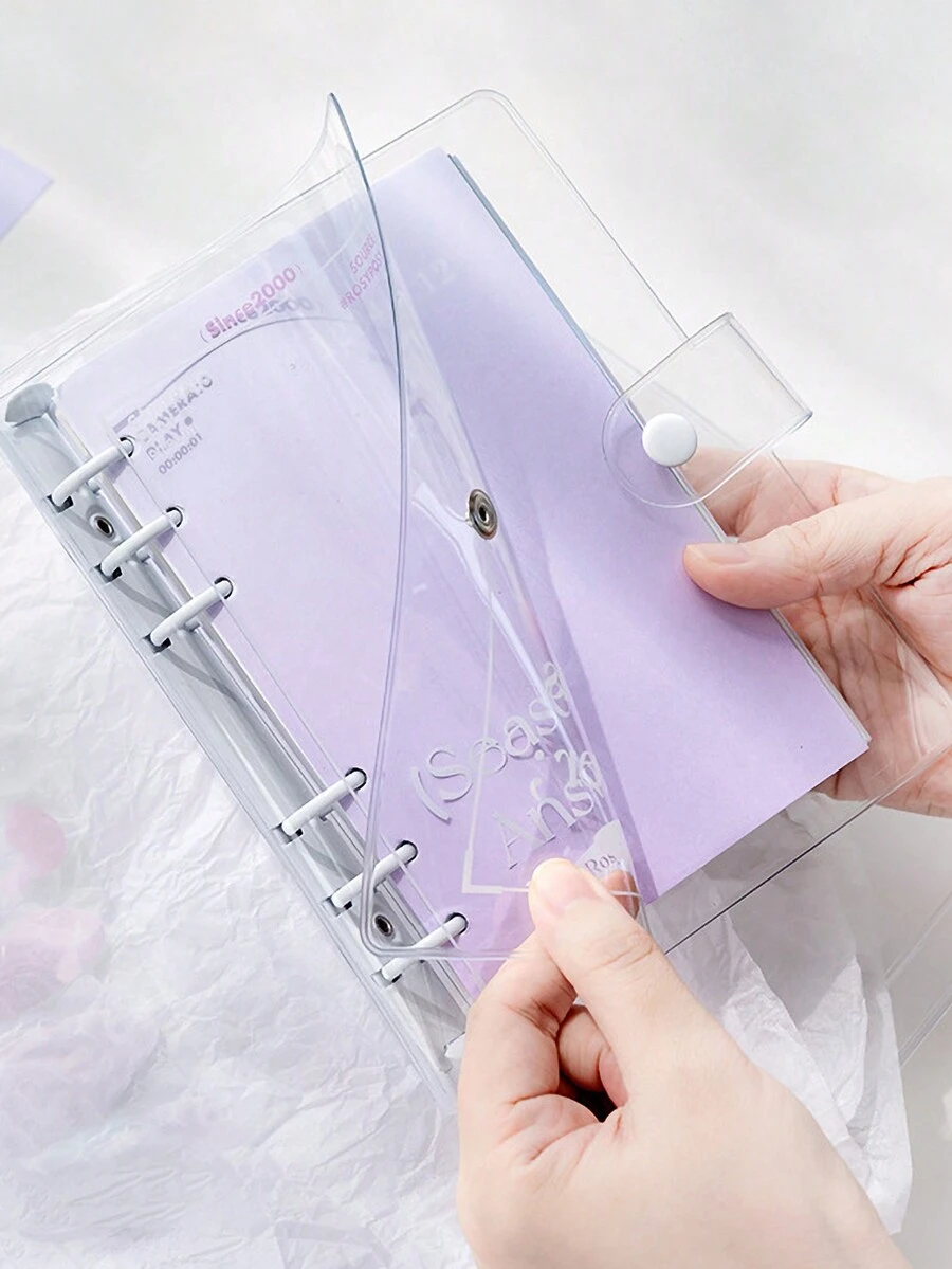 Rosyposy 1本多色螺旋筆記本,92頁,每一季都有答案,透明封面,有分隔器的多色內頁,貼紙和夾子,隨機顏色 - 彩色 - 查看 1