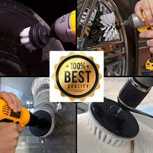 5pcs 4-Inch Black Electric Drill Brush - White - View 3