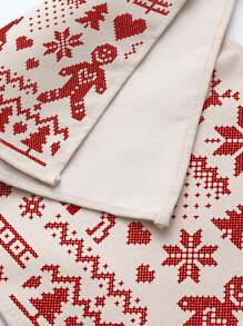 1入創意像素藝術手繪聖誕餐墊,廚房隔熱墊 - 彩色 - 查看 4