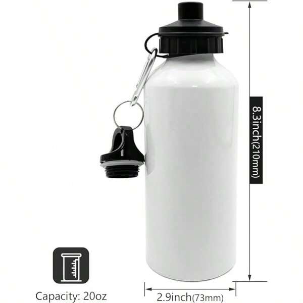 600ml Sublimation Blank Water Bottle 20 OZ Sublimation Blanks Sports