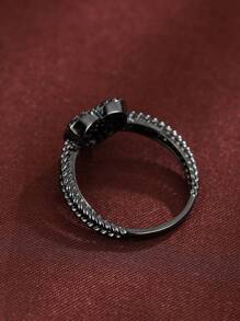 1pc Valentine's Day Gift Heart Shaped Cubic Zirconia Ring Valentines,Mom,Mother,Mother's Day,Gift