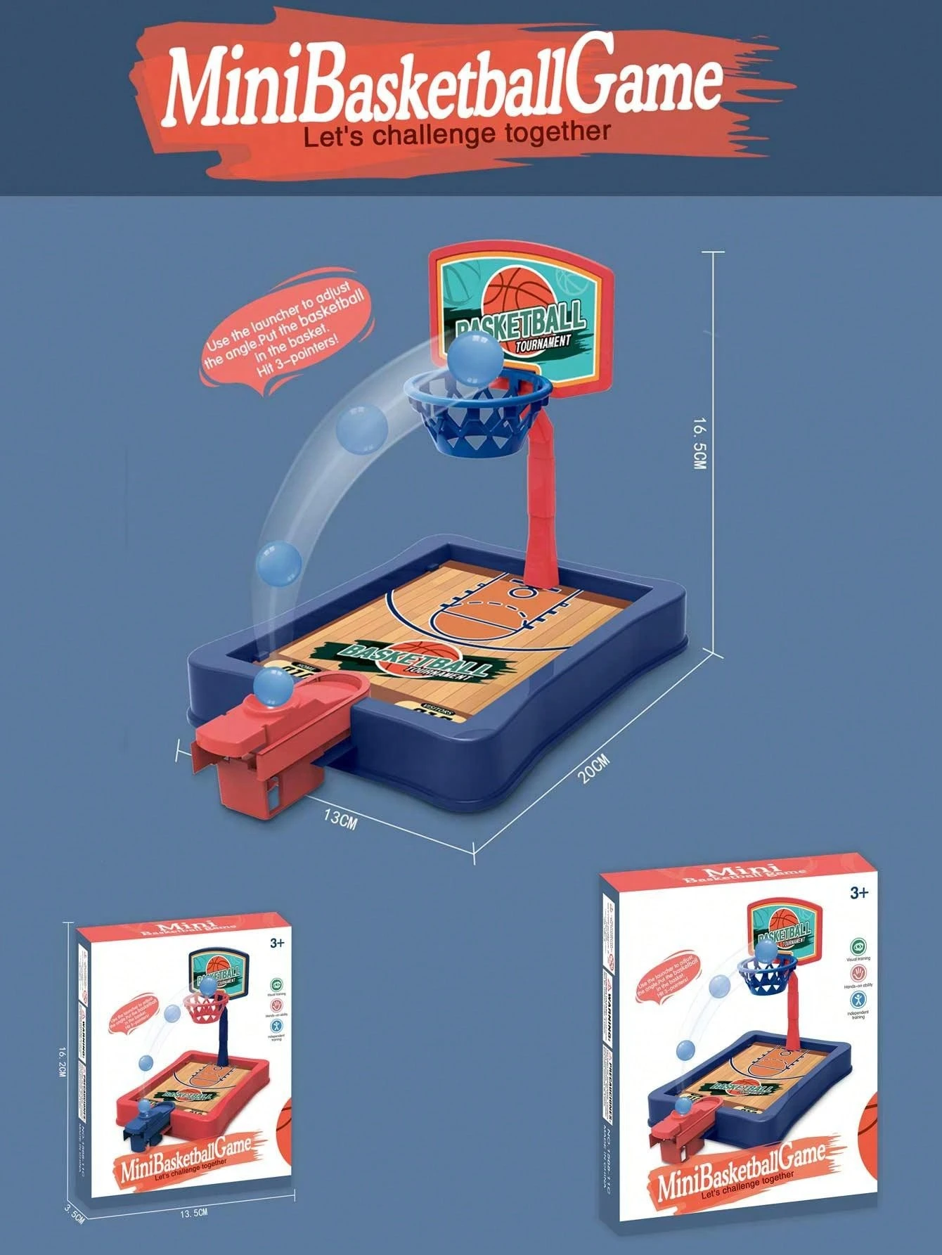 Kids Mini Basketball Shooting Game/Interactive Finger Ejection Double Player Basketball Toy