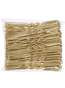 U-Shaped Hair Clips, 100 Pieces 2.4" Hair Clips Ballet Hair Clips with Storage Box (Gold) - Gold - View 7