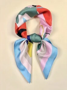 1 Miếng Quý cô Hoa Và Lá cây In Địa lý Quấn đầu Khăn rằn - Nhiều màu - Xem 3