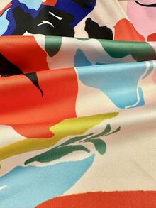 1 Miếng Quý cô Hoa Và Lá cây In Địa lý Quấn đầu Khăn rằn - Nhiều màu - Xem 5