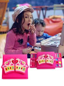 Kids Makeup Set Washable Kids Makeup Set Best Makeup Toys For Girls Makeup Set Gift(Eye shadow colors are shipped randomly) - Pink - View 6