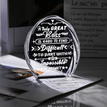 Best Boss Gifts For Women Men Crystal Office Keepsake Gifts For Boss Lady, Boss Day Birthday Retirement Going Away Gifts For Boss - Trong sáng - Xem 4