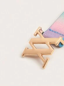 1 Miếng Trẻ em Đai PU Với Vàng Ban đầu Khóa - Nhiều màu - Xem 5