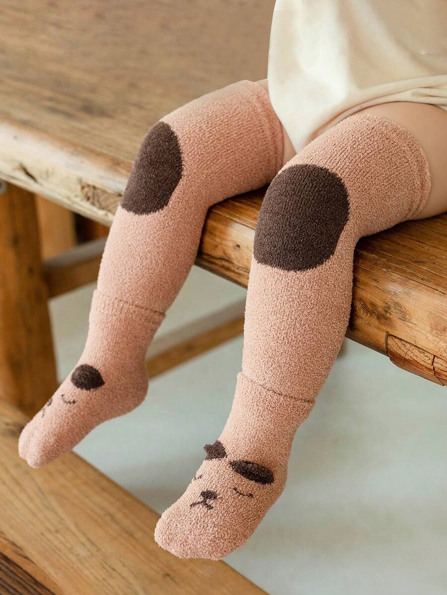 1 đôi Em bé Đang bò Miếng đệm đầu gối , Đệm khuỷu tay Và Máy làm ấm chân Bộ - Hồng - Xem 1